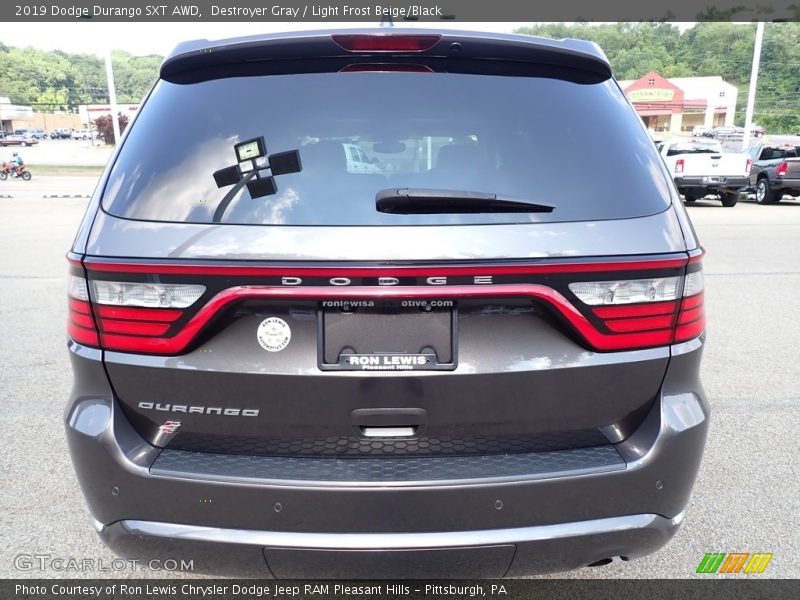 Destroyer Gray / Light Frost Beige/Black 2019 Dodge Durango SXT AWD