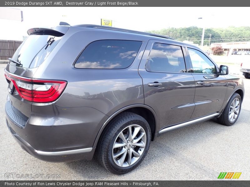 Destroyer Gray / Light Frost Beige/Black 2019 Dodge Durango SXT AWD