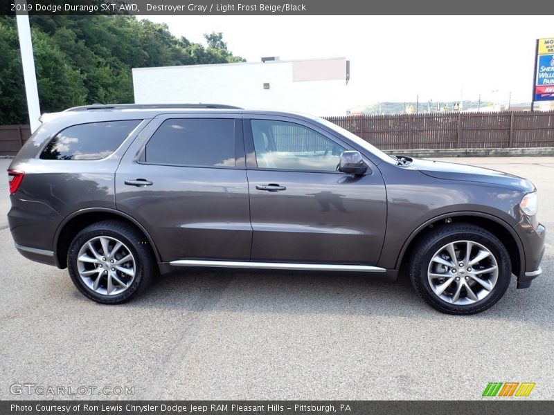 Destroyer Gray / Light Frost Beige/Black 2019 Dodge Durango SXT AWD