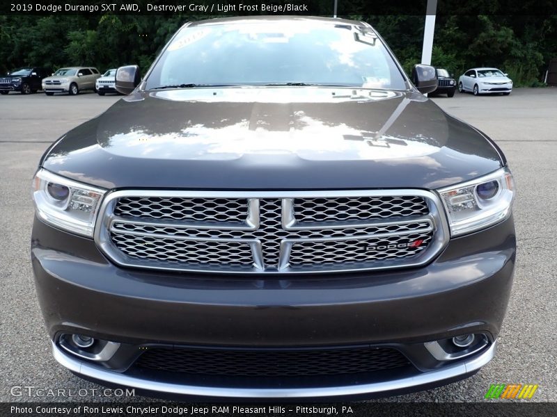 Destroyer Gray / Light Frost Beige/Black 2019 Dodge Durango SXT AWD