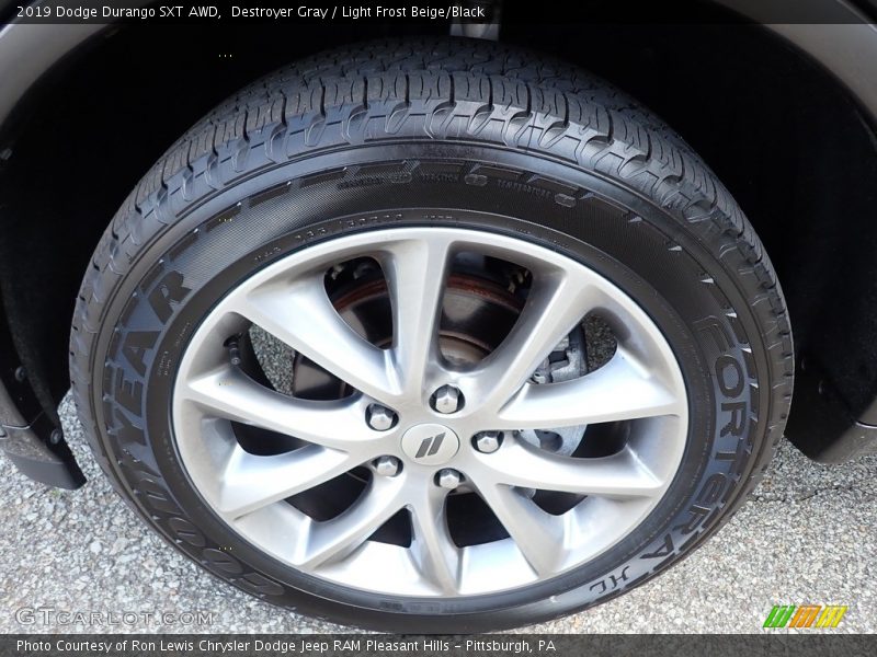 Destroyer Gray / Light Frost Beige/Black 2019 Dodge Durango SXT AWD