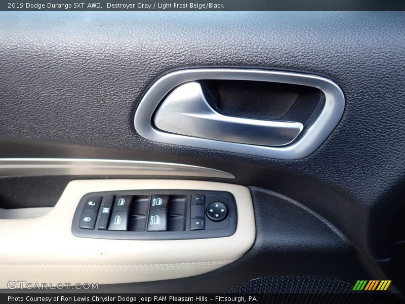 Destroyer Gray / Light Frost Beige/Black 2019 Dodge Durango SXT AWD