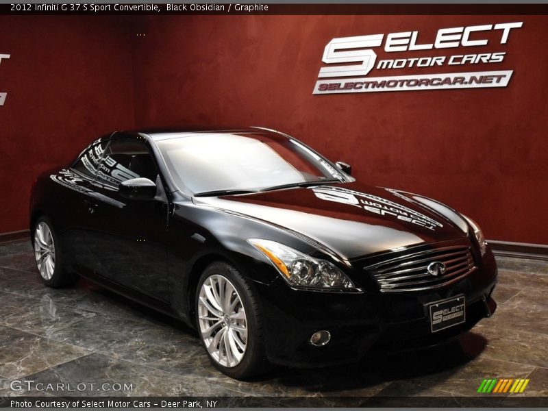 Black Obsidian / Graphite 2012 Infiniti G 37 S Sport Convertible