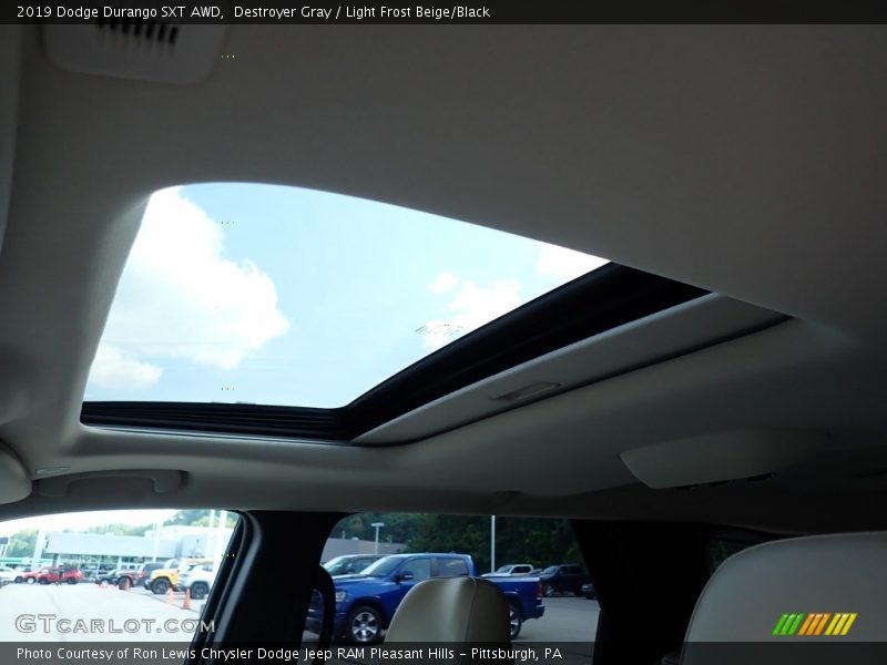 Destroyer Gray / Light Frost Beige/Black 2019 Dodge Durango SXT AWD