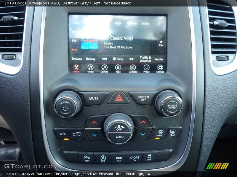 Destroyer Gray / Light Frost Beige/Black 2019 Dodge Durango SXT AWD