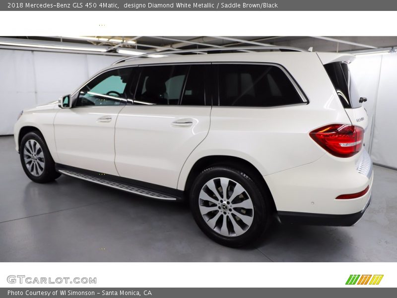 designo Diamond White Metallic / Saddle Brown/Black 2018 Mercedes-Benz GLS 450 4Matic