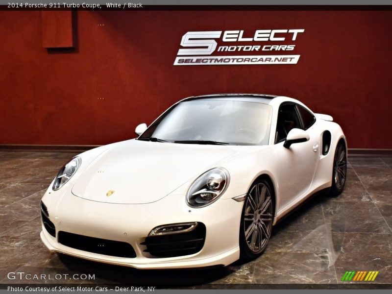 White / Black 2014 Porsche 911 Turbo Coupe
