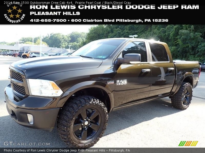 Prairie Pearl Coat / Black/Diesel Gray 2014 Ram 1500 Outdoorsman Crew Cab 4x4