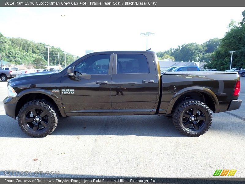 Prairie Pearl Coat / Black/Diesel Gray 2014 Ram 1500 Outdoorsman Crew Cab 4x4