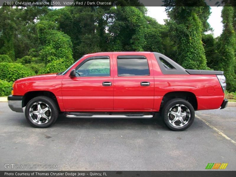 Victory Red / Dark Charcoal 2003 Chevrolet Avalanche 1500