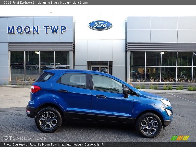 Lightning Blue / Medium Light Stone 2018 Ford EcoSport S