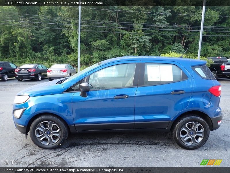 Lightning Blue / Medium Light Stone 2018 Ford EcoSport S