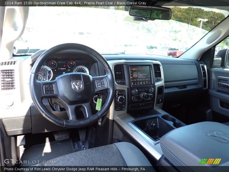 Prairie Pearl Coat / Black/Diesel Gray 2014 Ram 1500 Outdoorsman Crew Cab 4x4