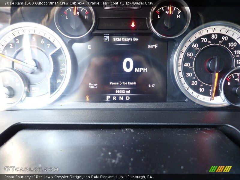 Prairie Pearl Coat / Black/Diesel Gray 2014 Ram 1500 Outdoorsman Crew Cab 4x4