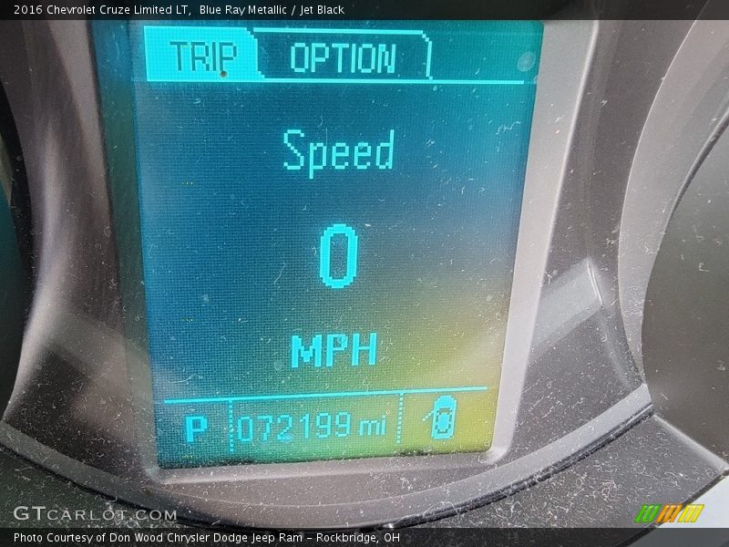 Blue Ray Metallic / Jet Black 2016 Chevrolet Cruze Limited LT