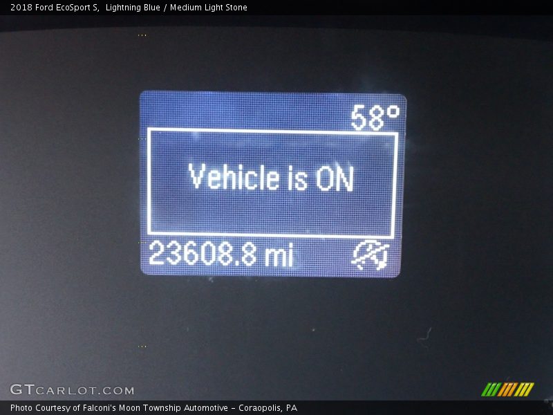 Lightning Blue / Medium Light Stone 2018 Ford EcoSport S
