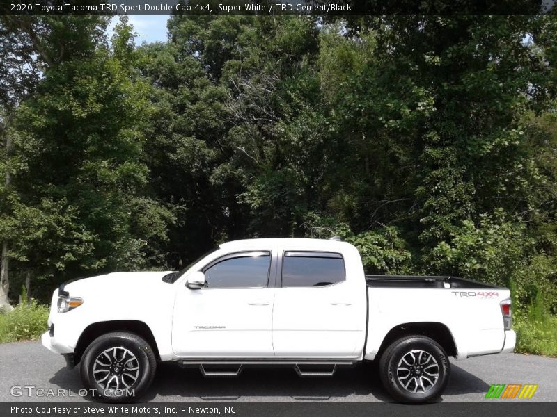 Super White / TRD Cement/Black 2020 Toyota Tacoma TRD Sport Double Cab 4x4