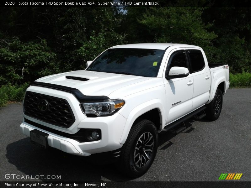 Super White / TRD Cement/Black 2020 Toyota Tacoma TRD Sport Double Cab 4x4