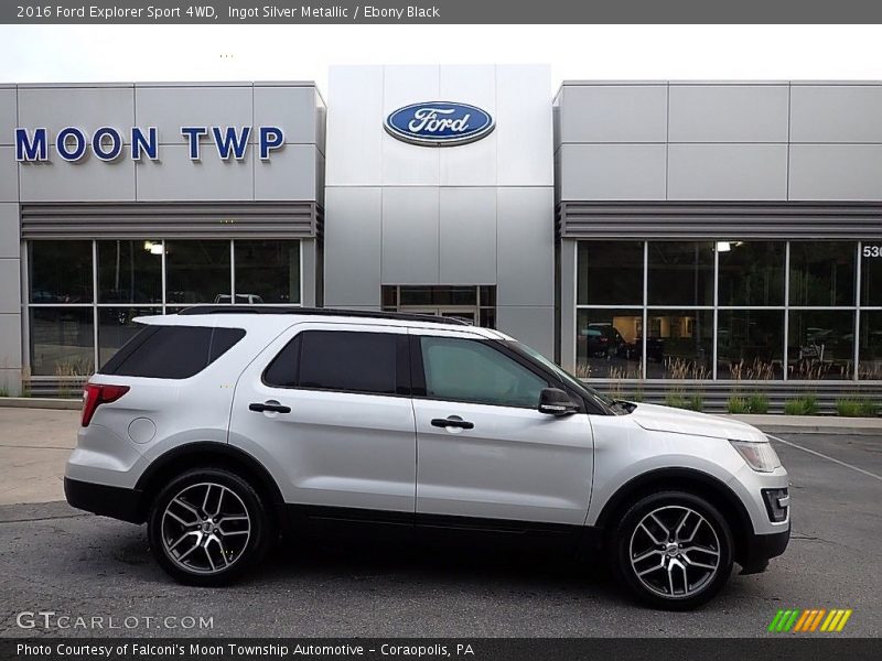 Ingot Silver Metallic / Ebony Black 2016 Ford Explorer Sport 4WD