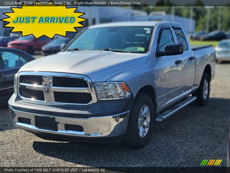 Bright Silver Metallic / Black/Diesel Gray 2014 Ram 1500 Tradesman Quad Cab