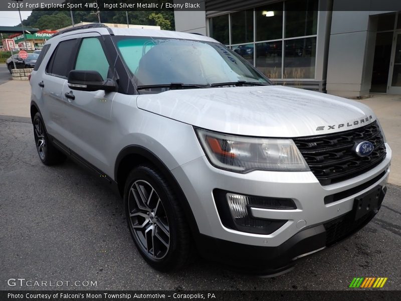 Ingot Silver Metallic / Ebony Black 2016 Ford Explorer Sport 4WD