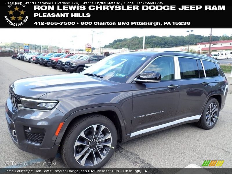 Granite Crystal Metallic / Global Black/Steel Gray 2021 Jeep Grand Cherokee L Overland 4x4