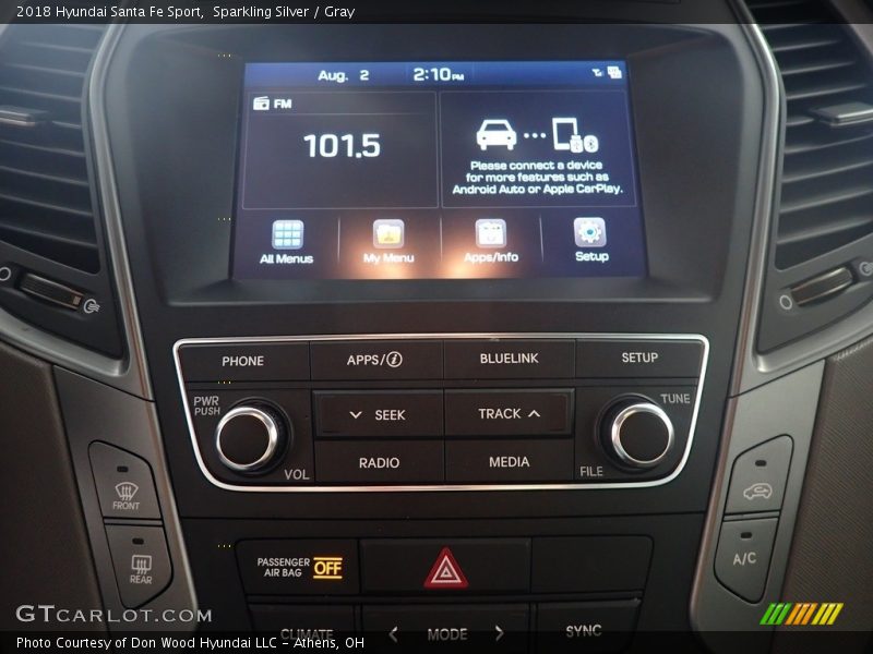 Sparkling Silver / Gray 2018 Hyundai Santa Fe Sport