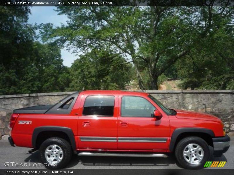 Victory Red / Tan/Neutral 2006 Chevrolet Avalanche Z71 4x4