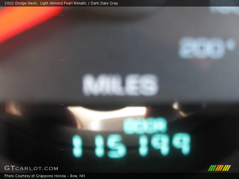 Light Almond Pearl Metallic / Dark Slate Gray 2002 Dodge Neon