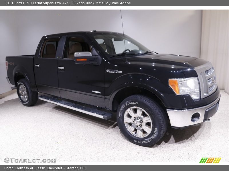 Tuxedo Black Metallic / Pale Adobe 2011 Ford F150 Lariat SuperCrew 4x4