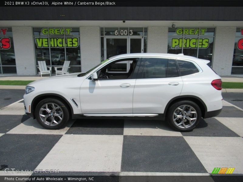 Alpine White / Canberra Beige/Black 2021 BMW X3 xDrive30i