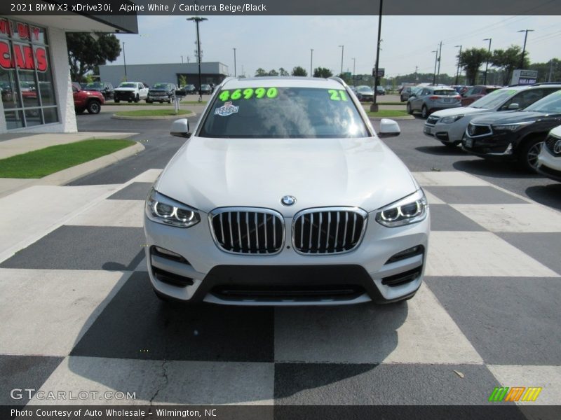 Alpine White / Canberra Beige/Black 2021 BMW X3 xDrive30i