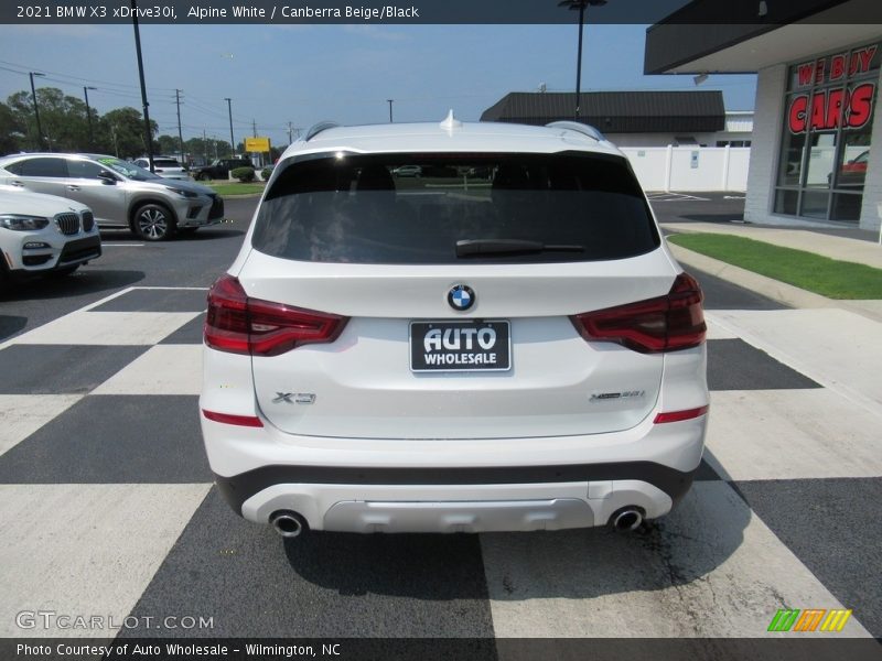 Alpine White / Canberra Beige/Black 2021 BMW X3 xDrive30i