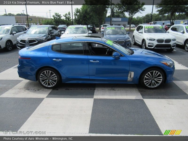 Micro Blue Pearl / Black 2019 Kia Stinger Premium
