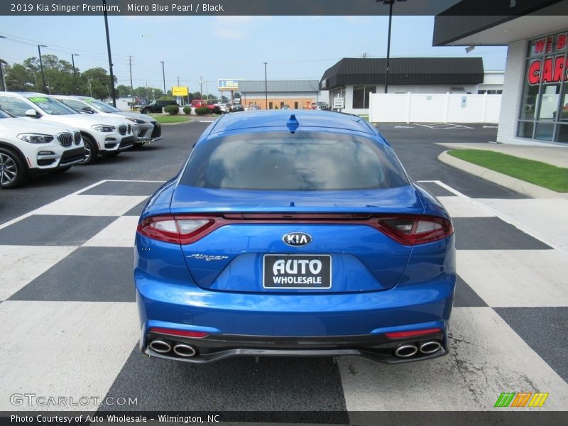 Micro Blue Pearl / Black 2019 Kia Stinger Premium