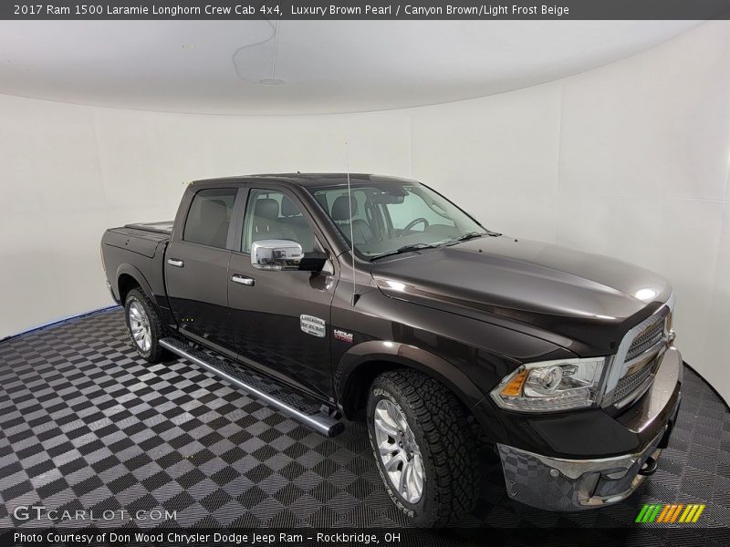 Luxury Brown Pearl / Canyon Brown/Light Frost Beige 2017 Ram 1500 Laramie Longhorn Crew Cab 4x4