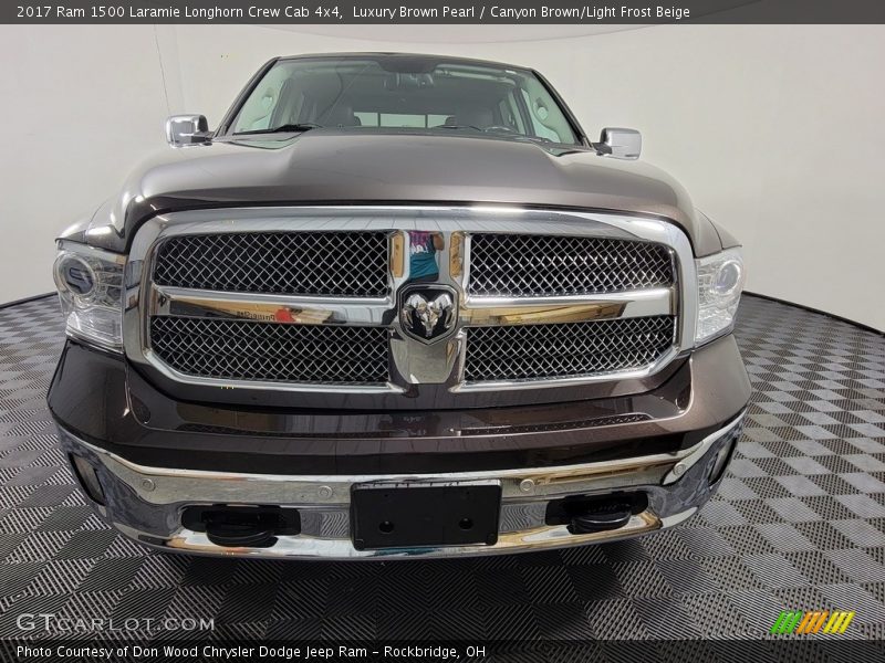 Luxury Brown Pearl / Canyon Brown/Light Frost Beige 2017 Ram 1500 Laramie Longhorn Crew Cab 4x4