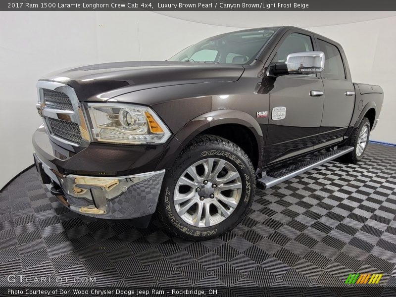 Luxury Brown Pearl / Canyon Brown/Light Frost Beige 2017 Ram 1500 Laramie Longhorn Crew Cab 4x4