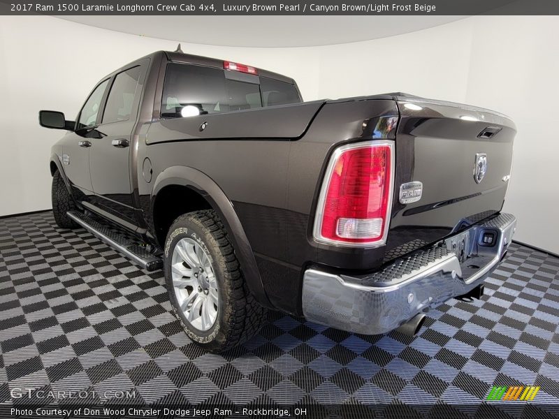 Luxury Brown Pearl / Canyon Brown/Light Frost Beige 2017 Ram 1500 Laramie Longhorn Crew Cab 4x4
