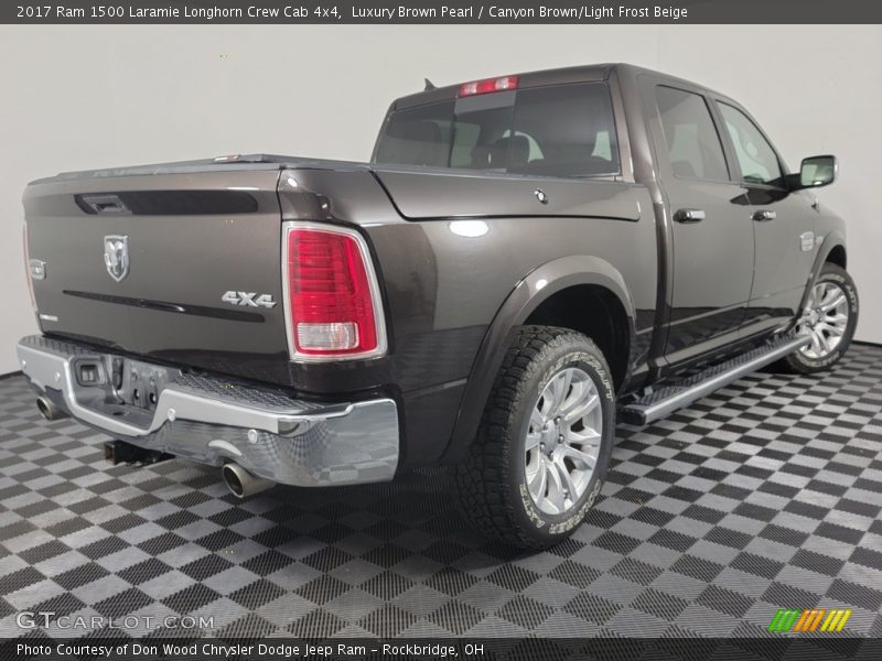 Luxury Brown Pearl / Canyon Brown/Light Frost Beige 2017 Ram 1500 Laramie Longhorn Crew Cab 4x4
