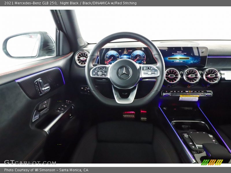 Night Black / Black/DINAMICA w/Red Stitching 2021 Mercedes-Benz GLB 250