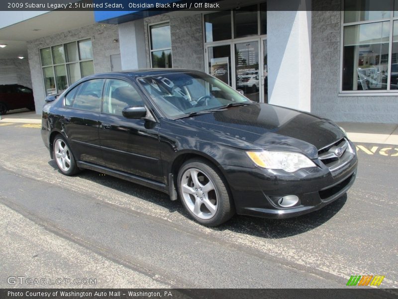 Obsidian Black Pearl / Off Black 2009 Subaru Legacy 2.5i Limited Sedan