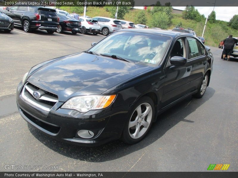 Obsidian Black Pearl / Off Black 2009 Subaru Legacy 2.5i Limited Sedan