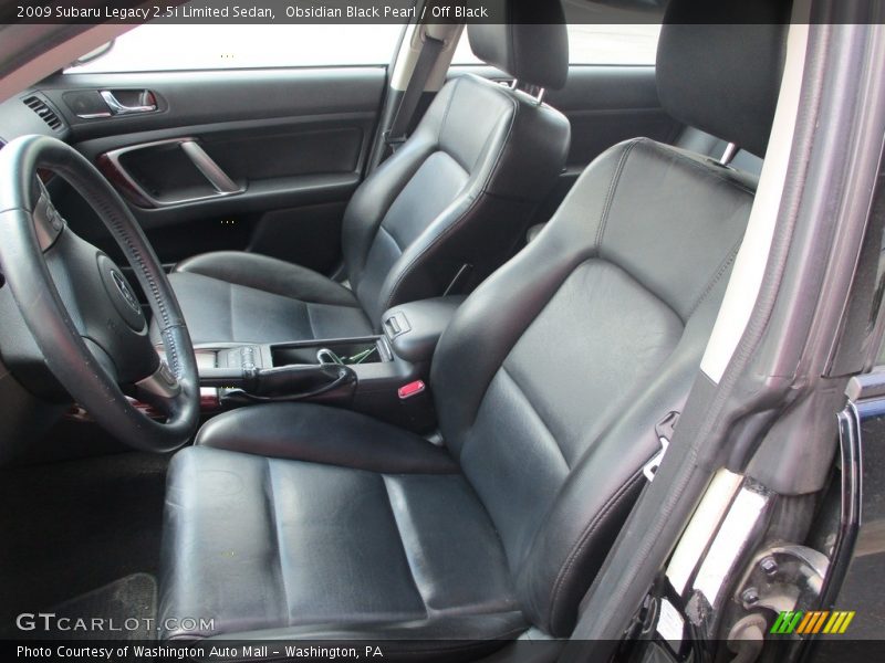 Obsidian Black Pearl / Off Black 2009 Subaru Legacy 2.5i Limited Sedan
