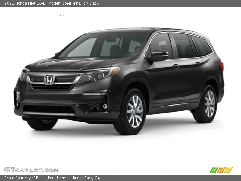 Modern Steel Metallic / Black 2021 Honda Pilot EX-L