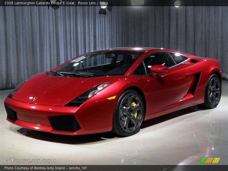 Rosso Leto / Black 2008 Lamborghini Gallardo Coupe E-Gear