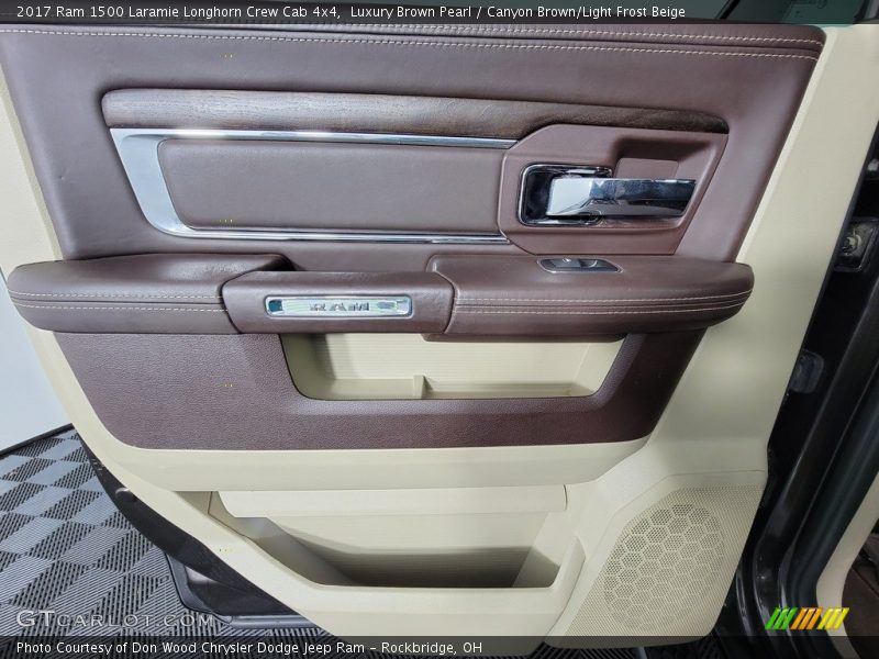 Luxury Brown Pearl / Canyon Brown/Light Frost Beige 2017 Ram 1500 Laramie Longhorn Crew Cab 4x4