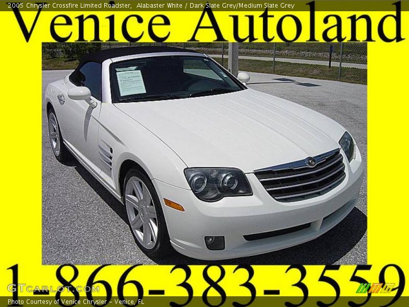 Alabaster White / Dark Slate Grey/Medium Slate Grey 2005 Chrysler Crossfire Limited Roadster