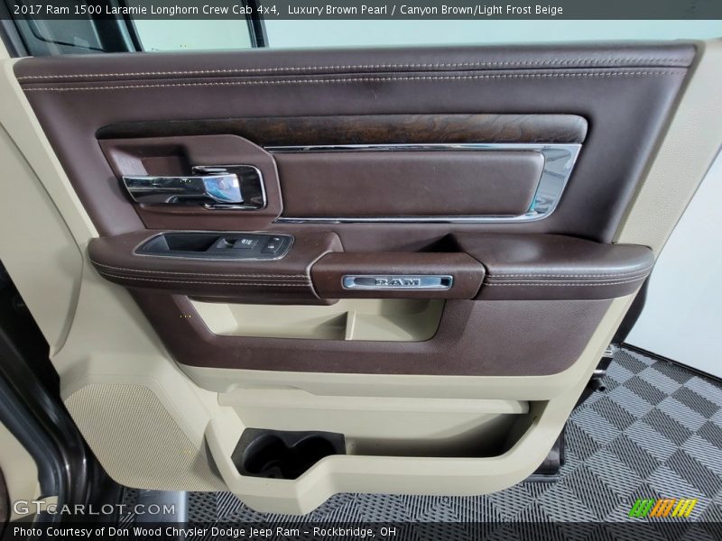 Luxury Brown Pearl / Canyon Brown/Light Frost Beige 2017 Ram 1500 Laramie Longhorn Crew Cab 4x4