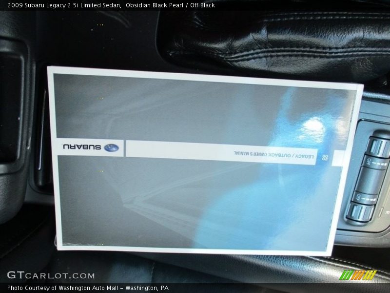 Obsidian Black Pearl / Off Black 2009 Subaru Legacy 2.5i Limited Sedan